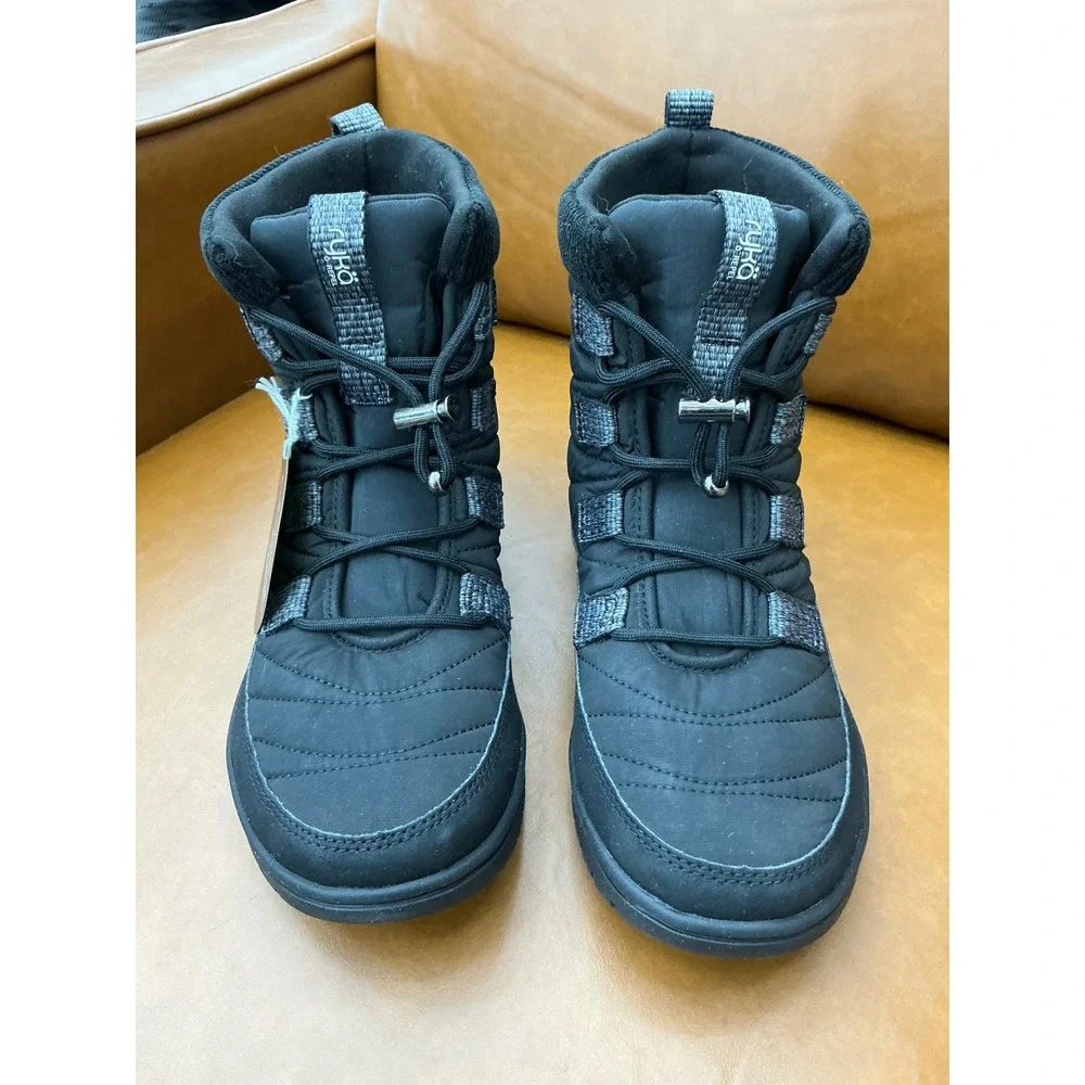 Ryka Sienna Winter Boots Womens 8.5W Black New Quilted Water Repellent Toggle